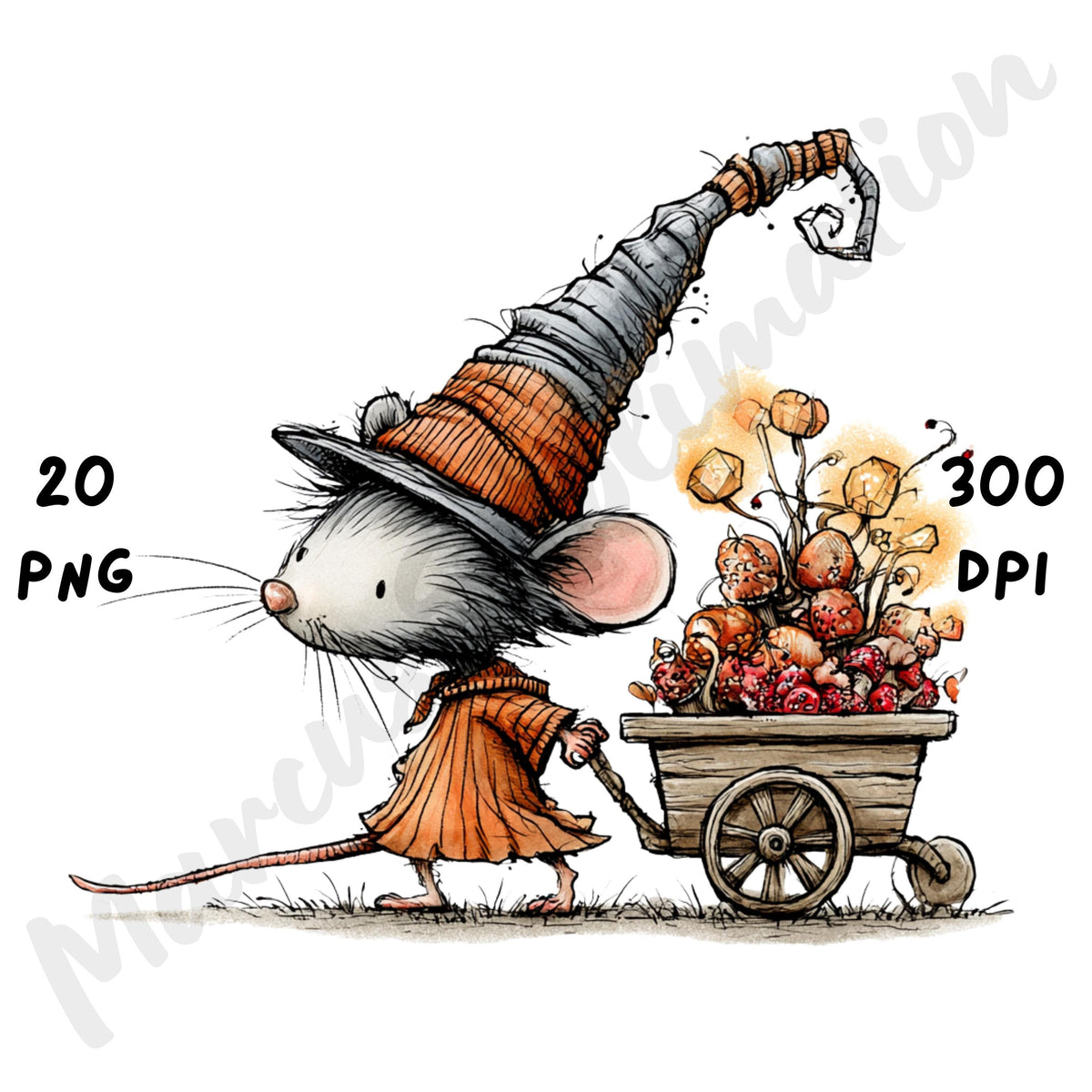 Halloween Mouse Quirky Clipart