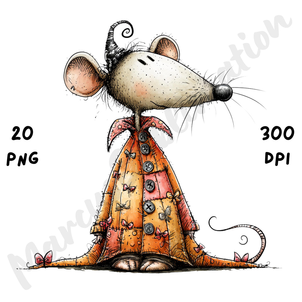 Halloween Mouse Quirky Clipart