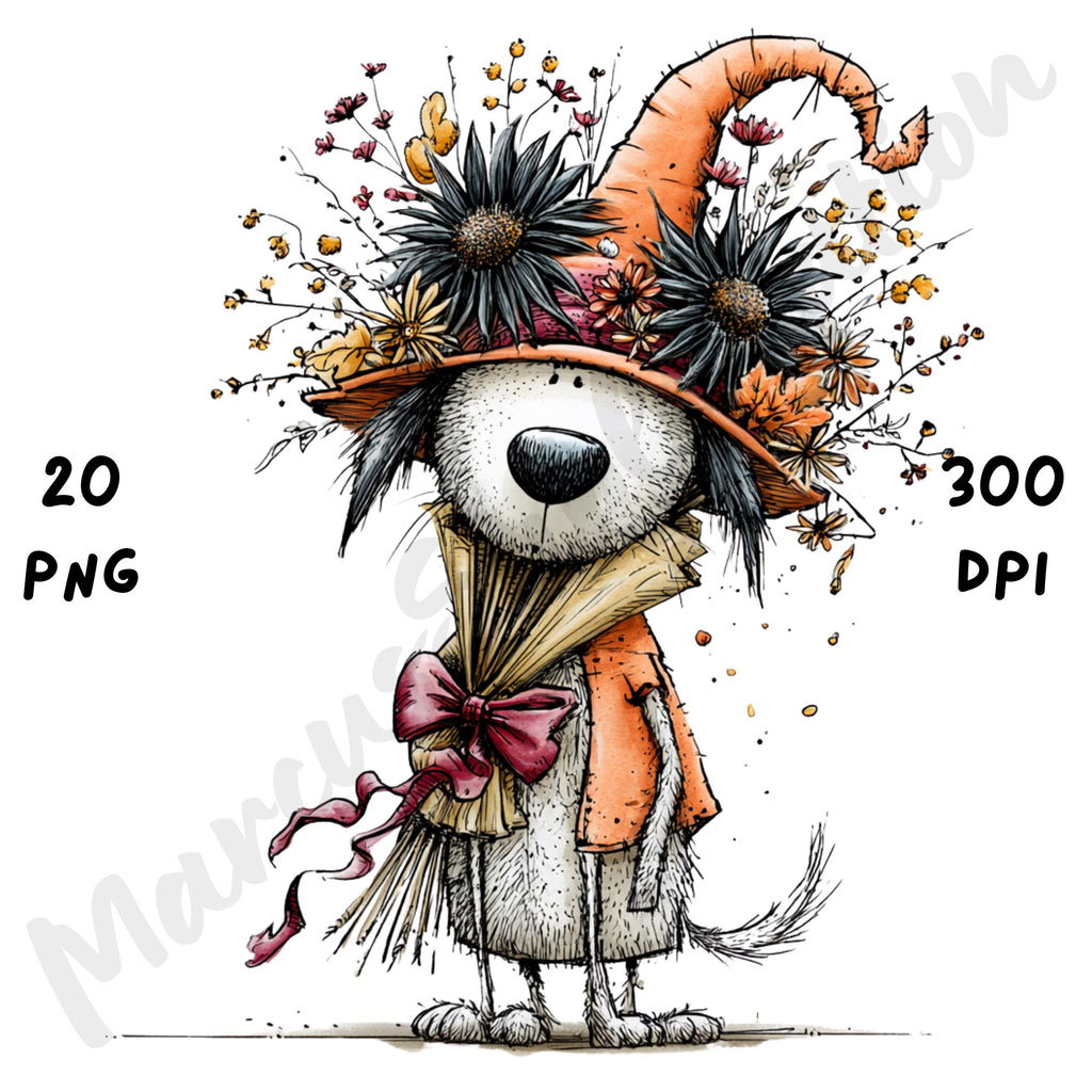 Halloween Dog Quirky Clipart