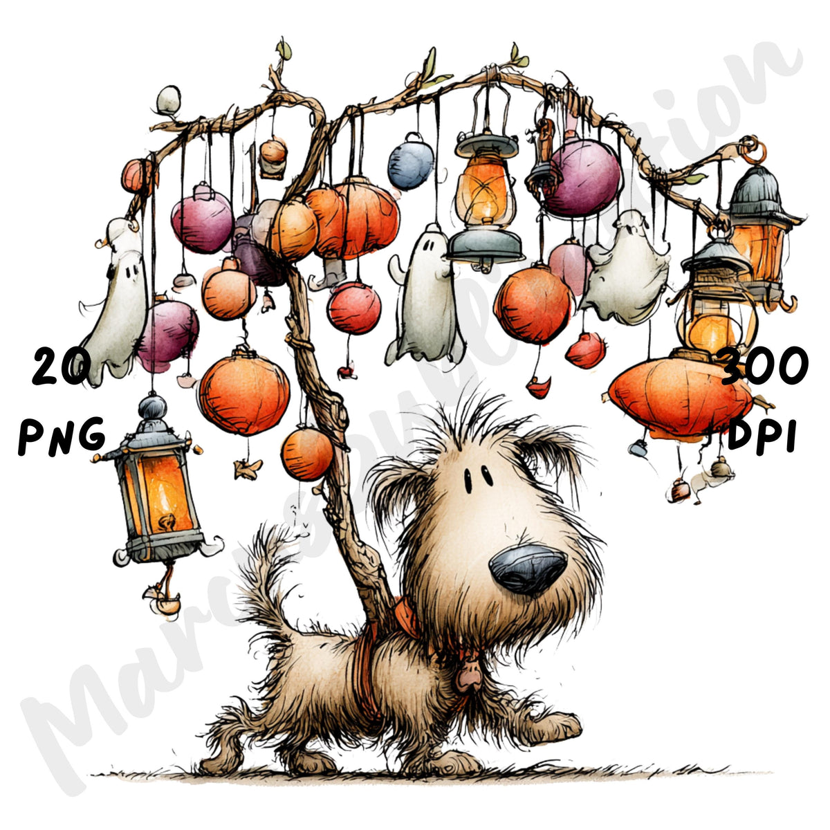 Halloween Dog Quirky Clipart