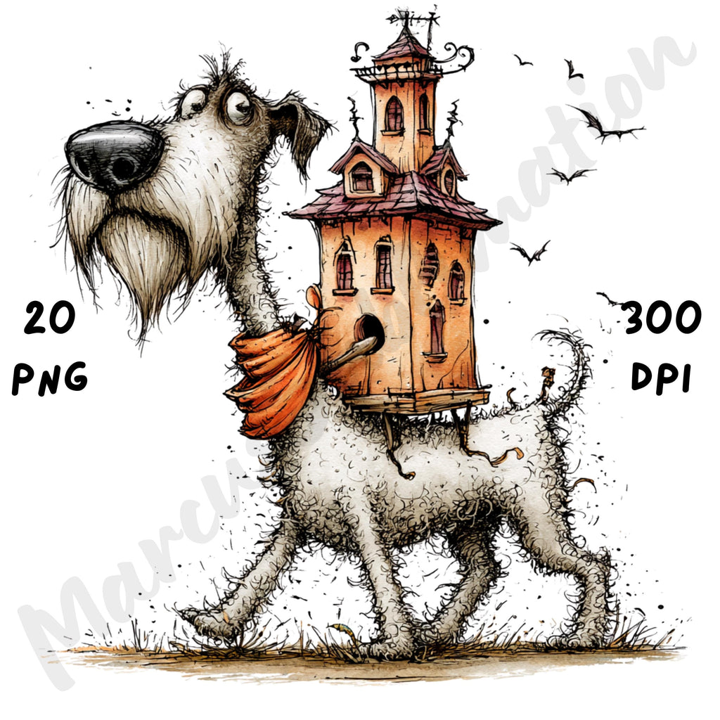 Halloween Dog Quirky Clipart