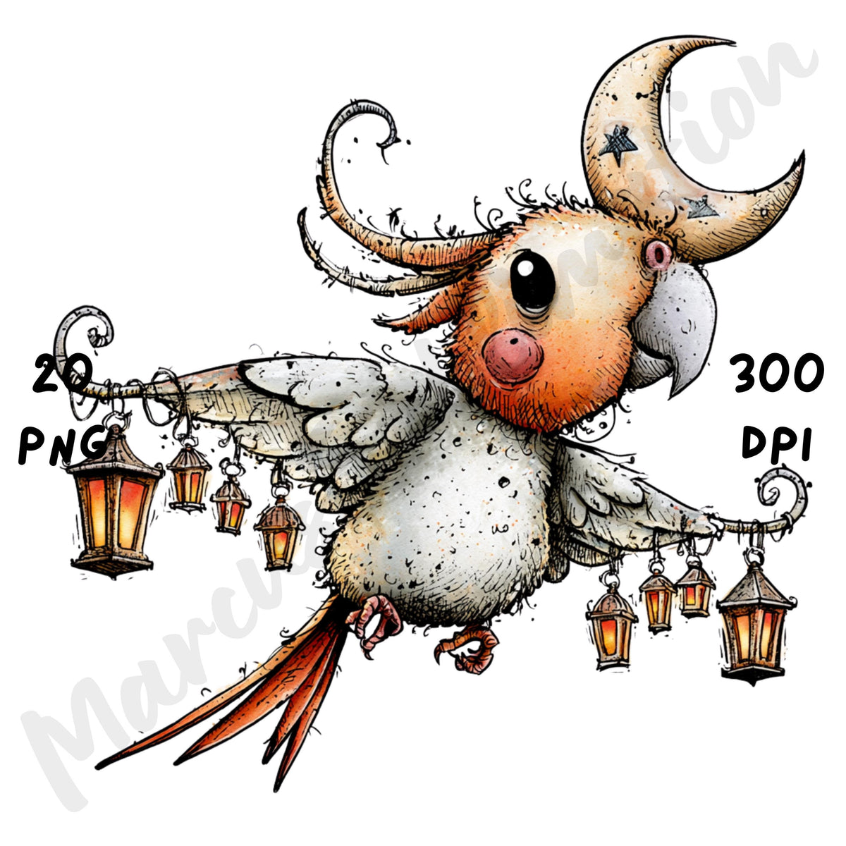 Halloween Birds Quirky Clipart