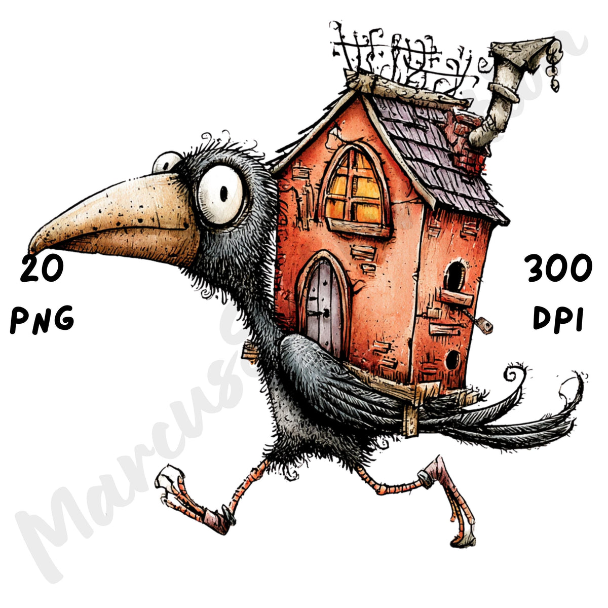 Halloween Birds Quirky Clipart