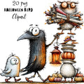 Halloween Birds Quirky Clipart