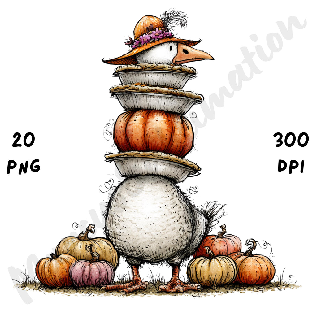 Halloween Birds Quirky Clipart