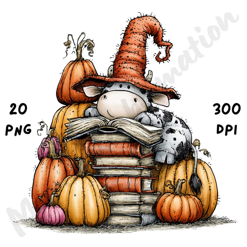 Halloween Cow Quirky Clipart