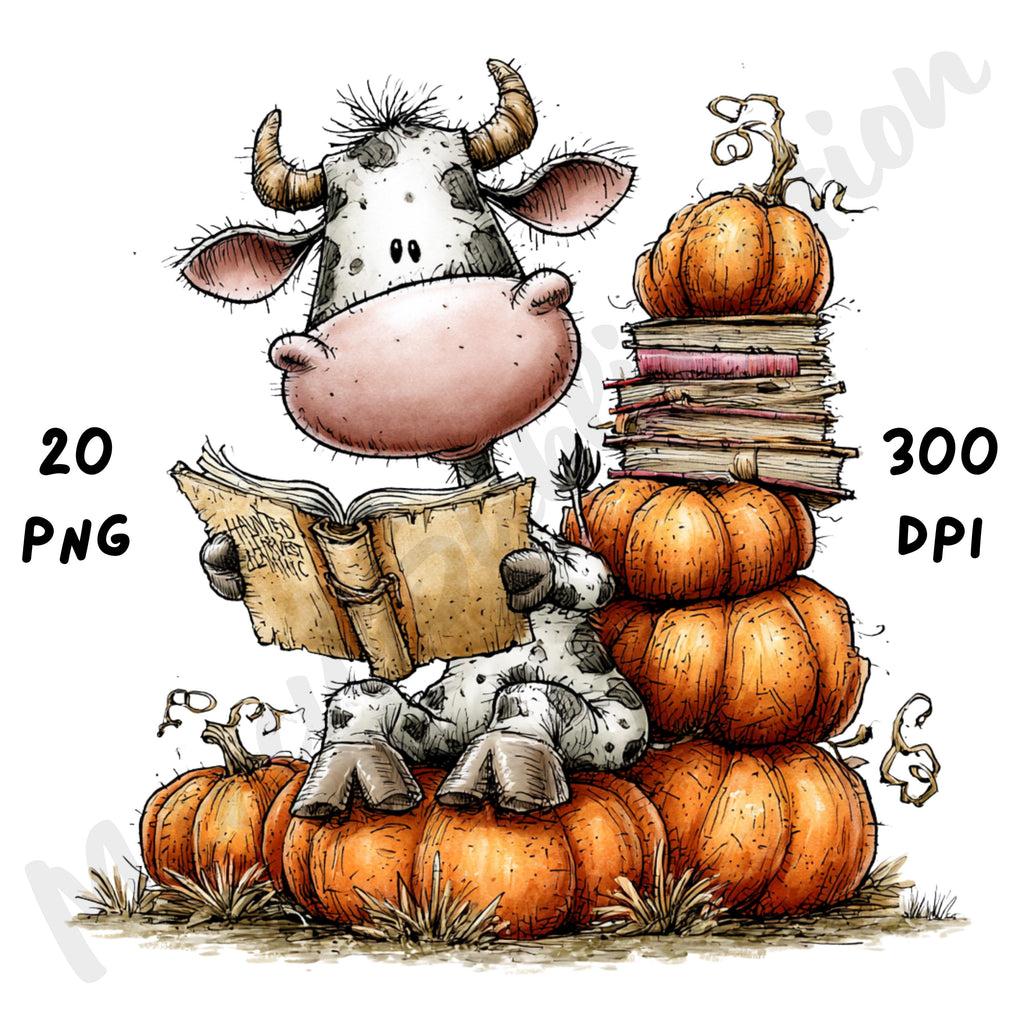 Halloween Cow Quirky Clipart