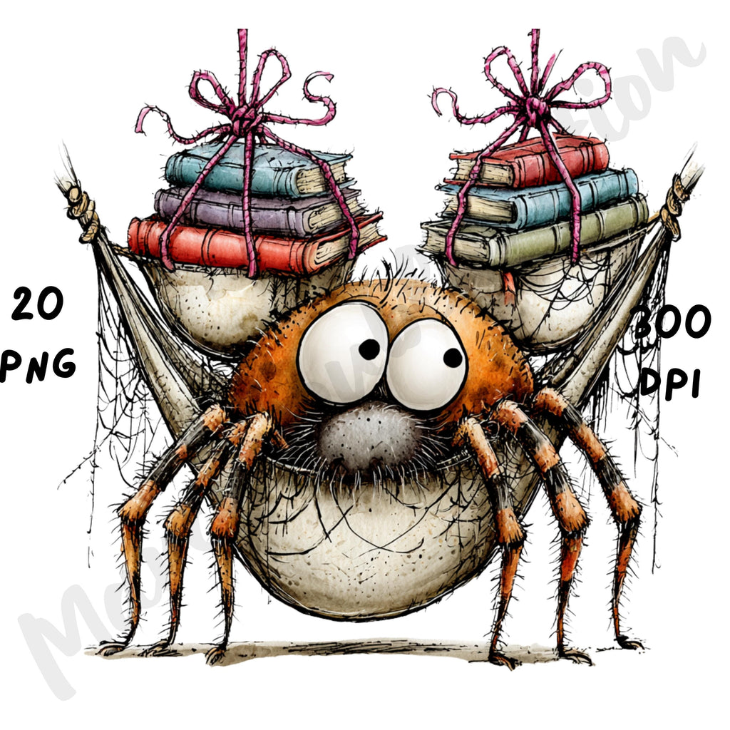 Halloween Spiders Quirky Clipart