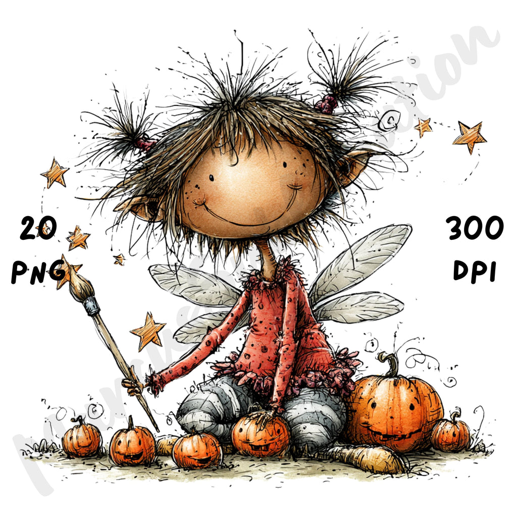 Halloween Fairy Quirky Clipart