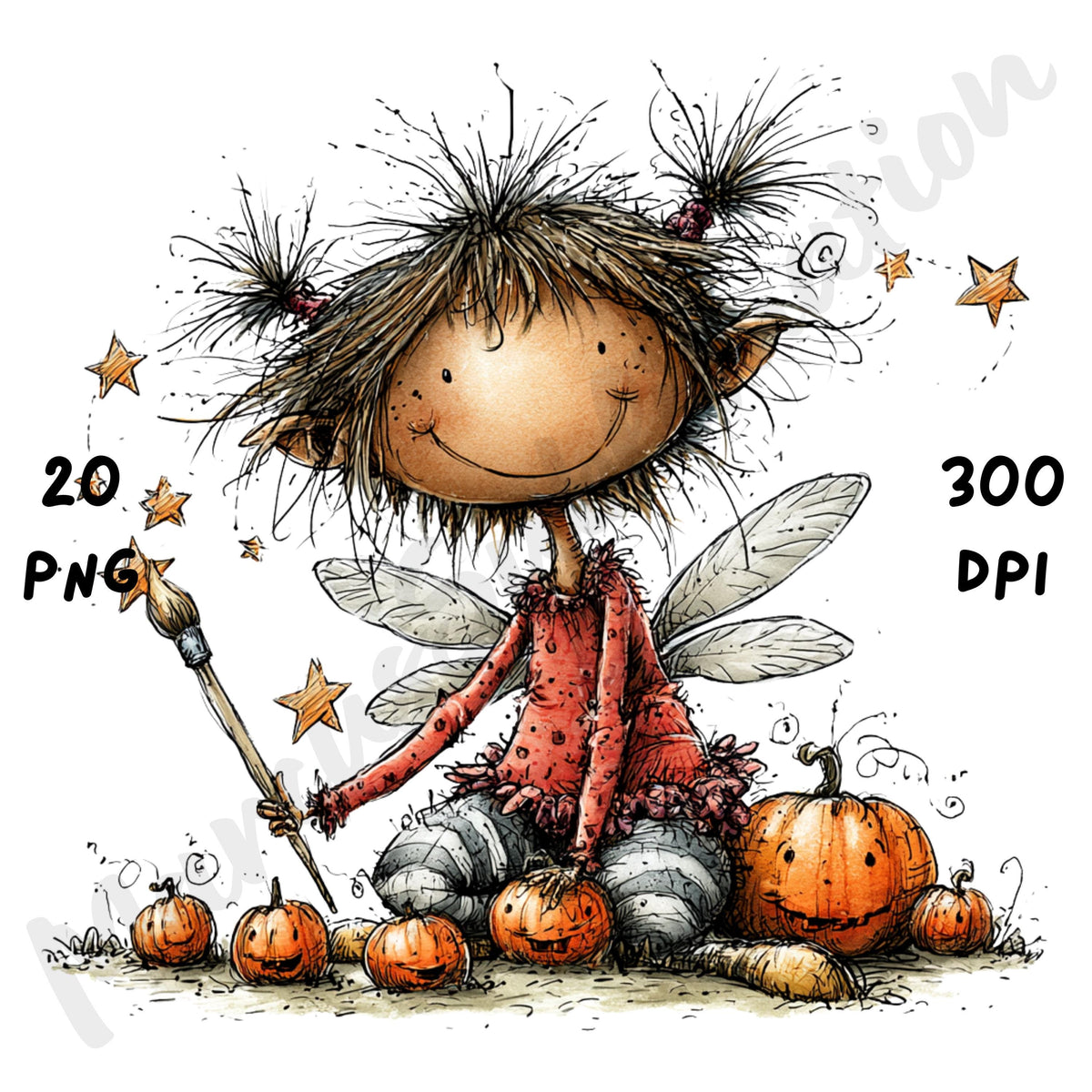Halloween Fairy Quirky Clipart