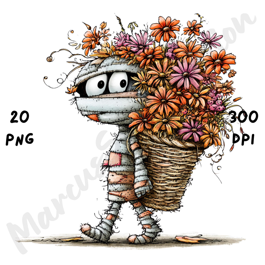 Halloween Mummy Quirky Clipart