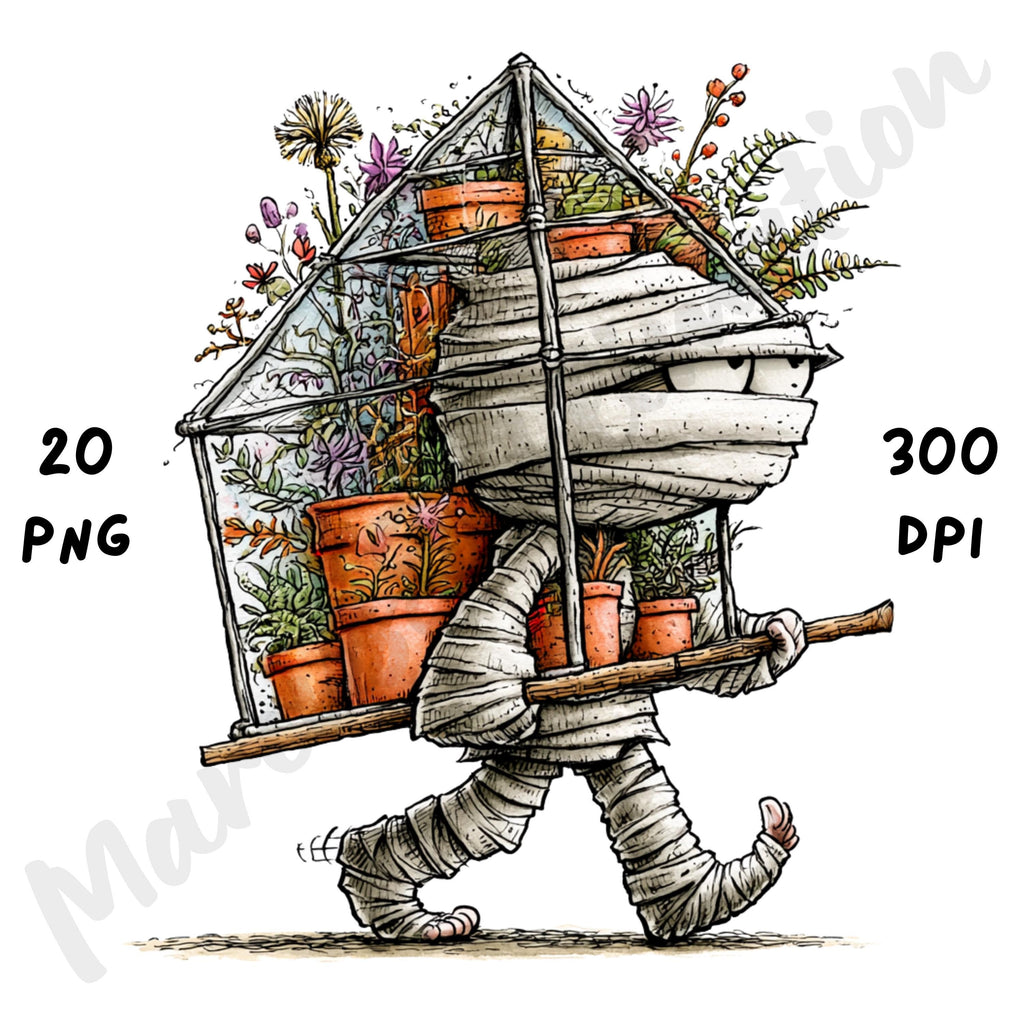 Halloween Mummy Quirky Clipart