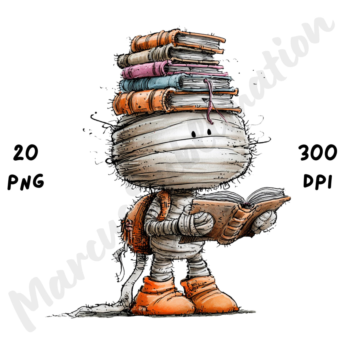 Halloween Mummy Quirky Clipart