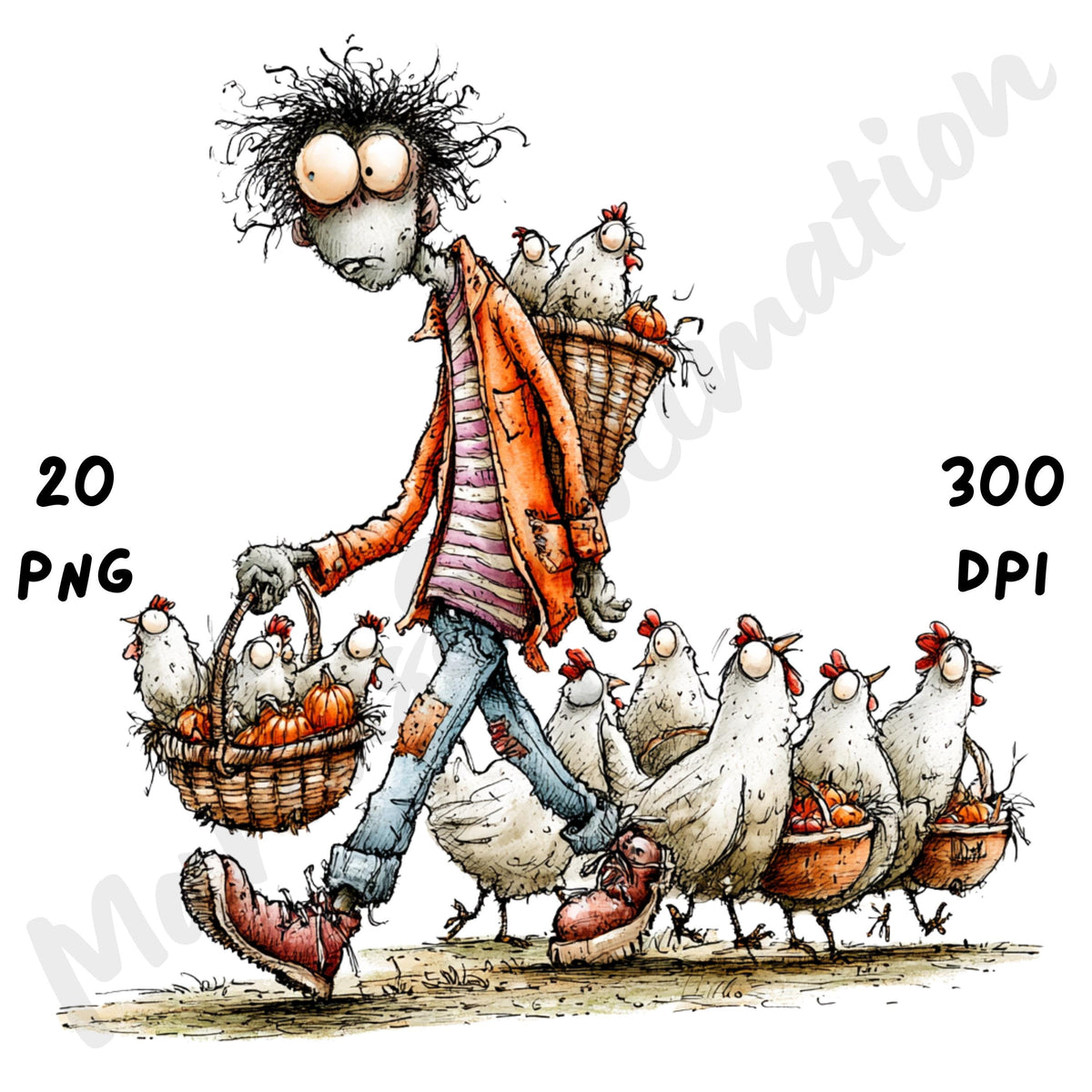 Halloween Zombie Quirky Clipart