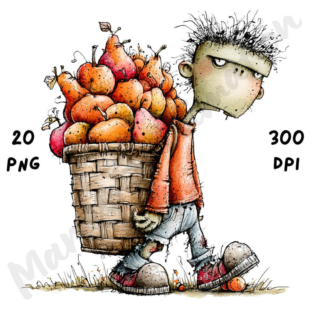 Halloween Zombie Quirky Clipart