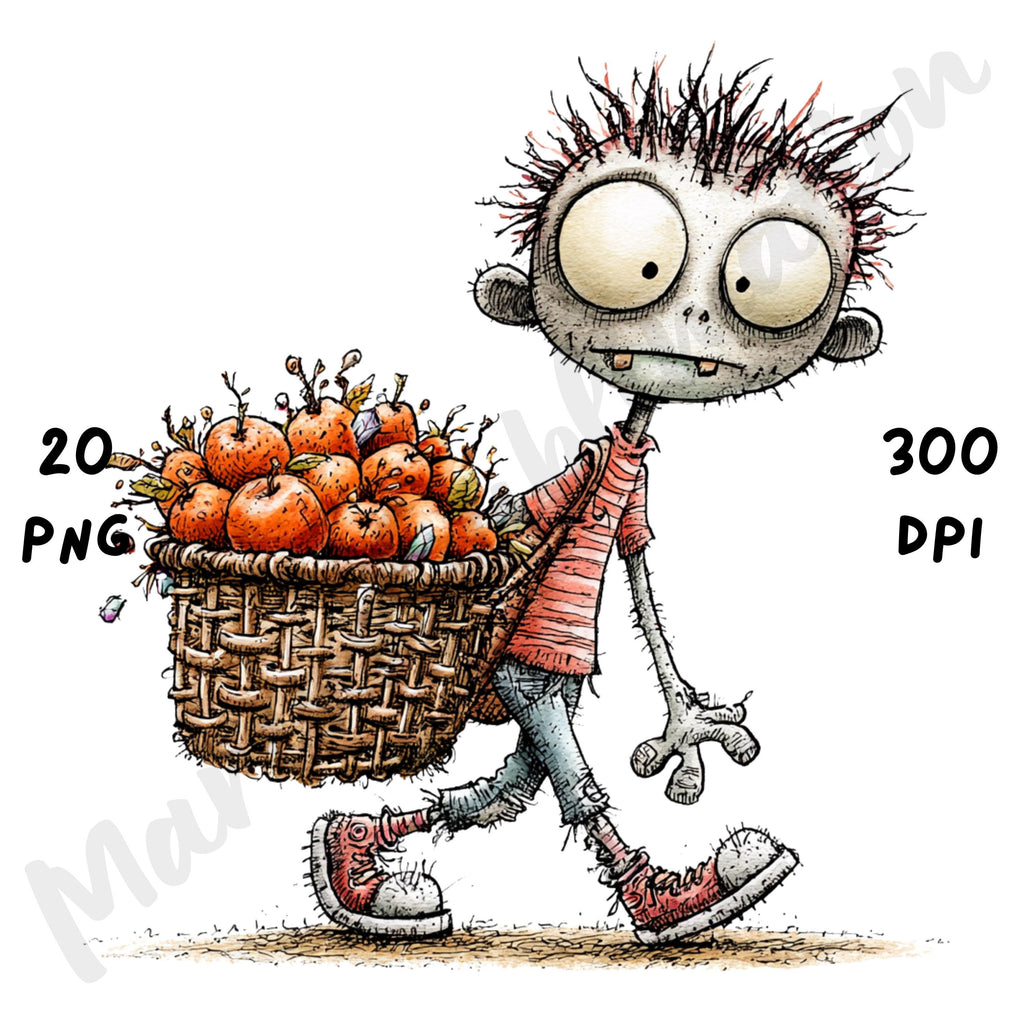 Halloween Zombie Quirky Clipart
