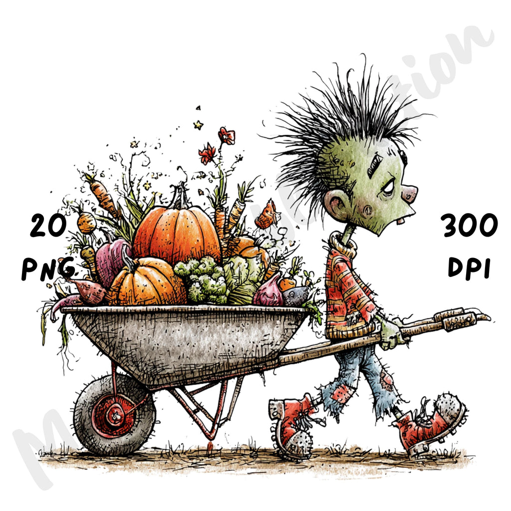 Halloween Zombie Quirky Clipart