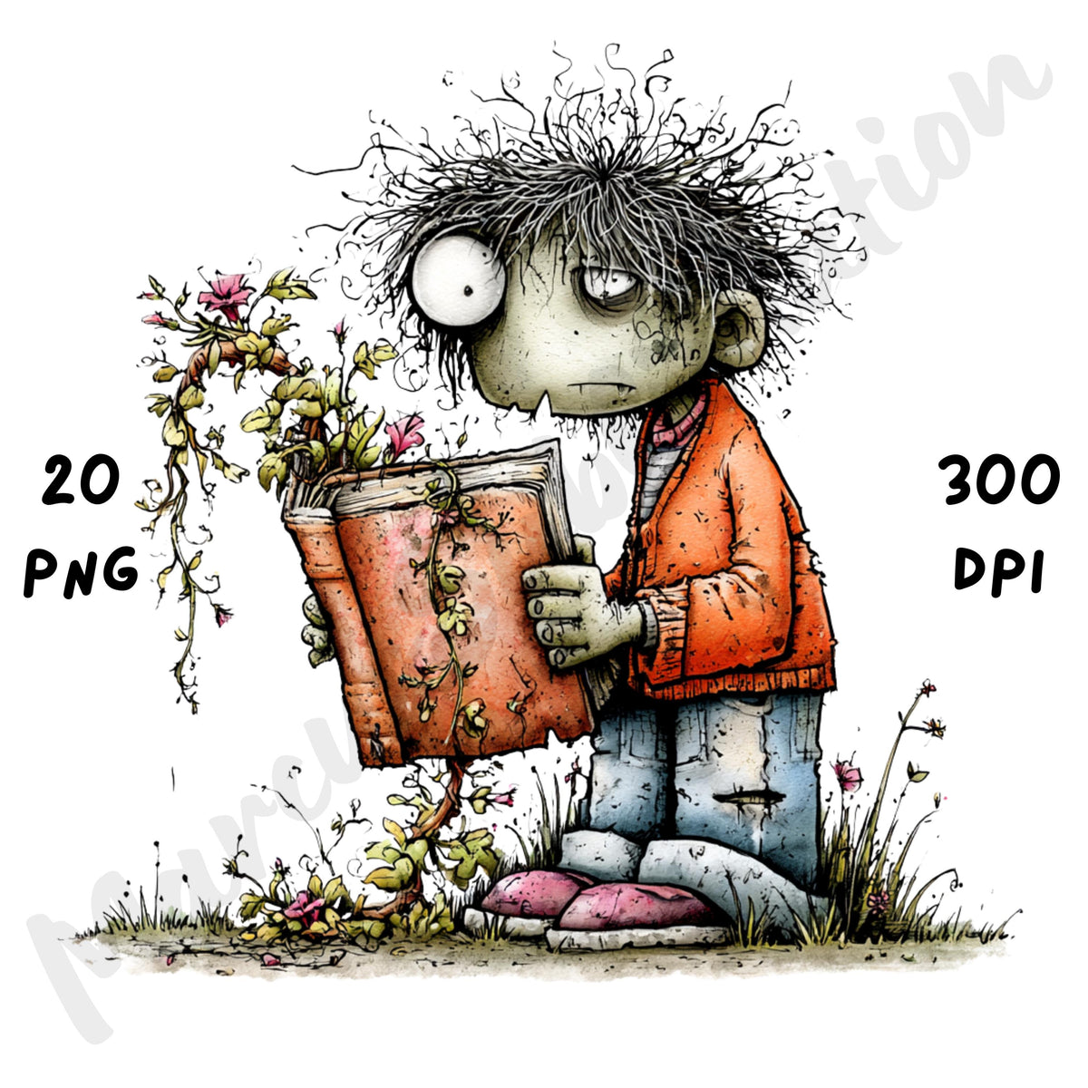 Halloween Zombie Quirky Clipart