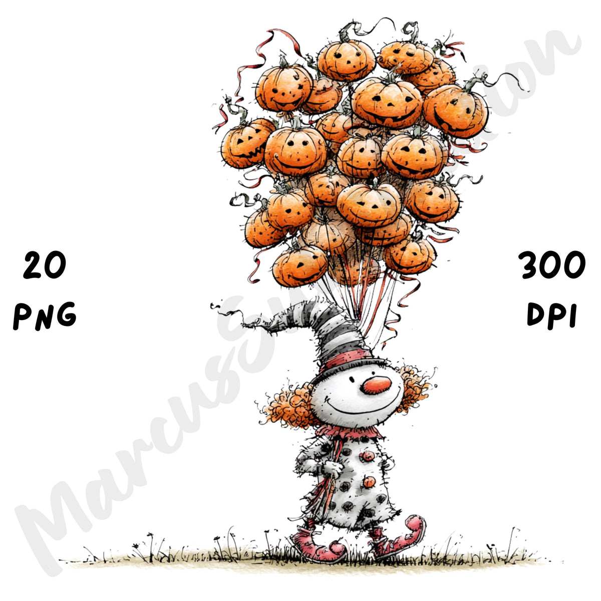 Halloween Clown Quirky Clipart