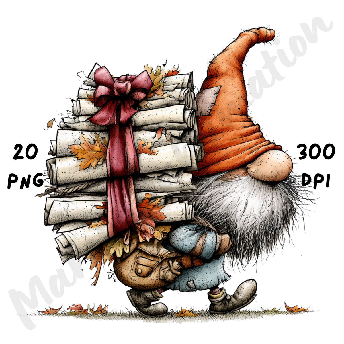 Halloween Gnome Quirky Clipart