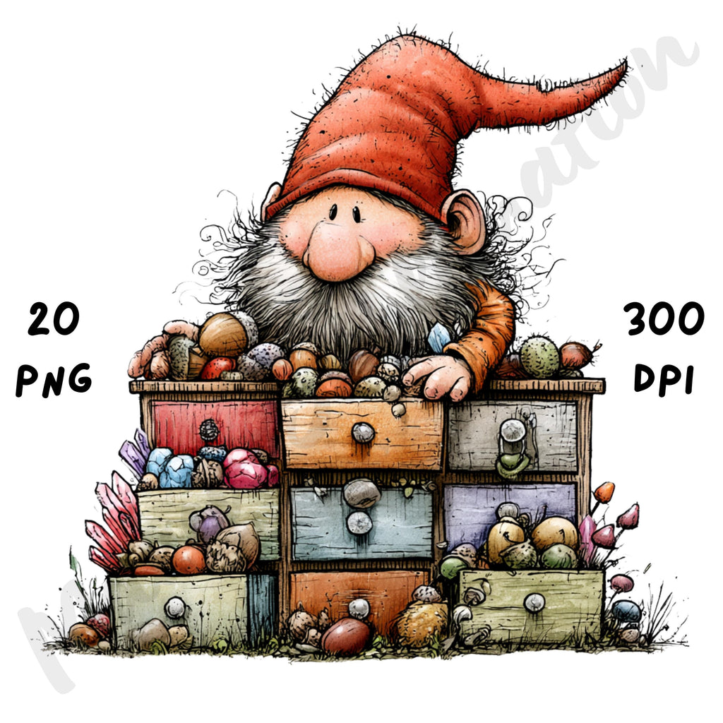 Halloween Gnome Quirky Clipart