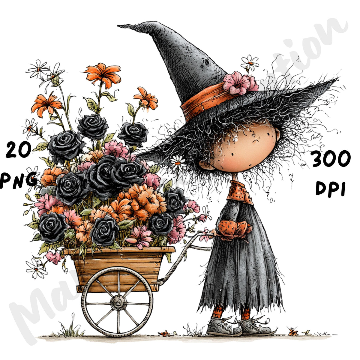 Halloween Girl Quirky Clipart