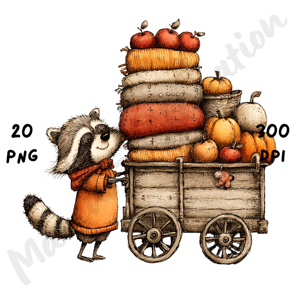 Fall Animals Whimsical Clipart Bundle
