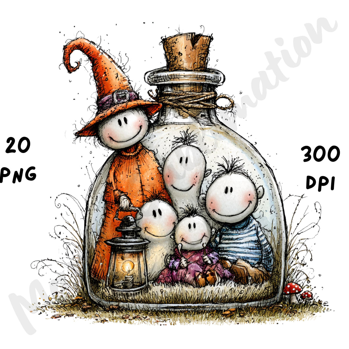 Potion Bottles Quirky Clipart