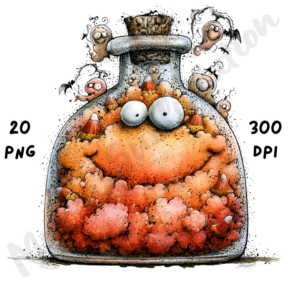 Potion Bottles Quirky Clipart