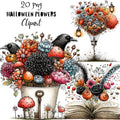 Halloween Flowers Quirky Clipart