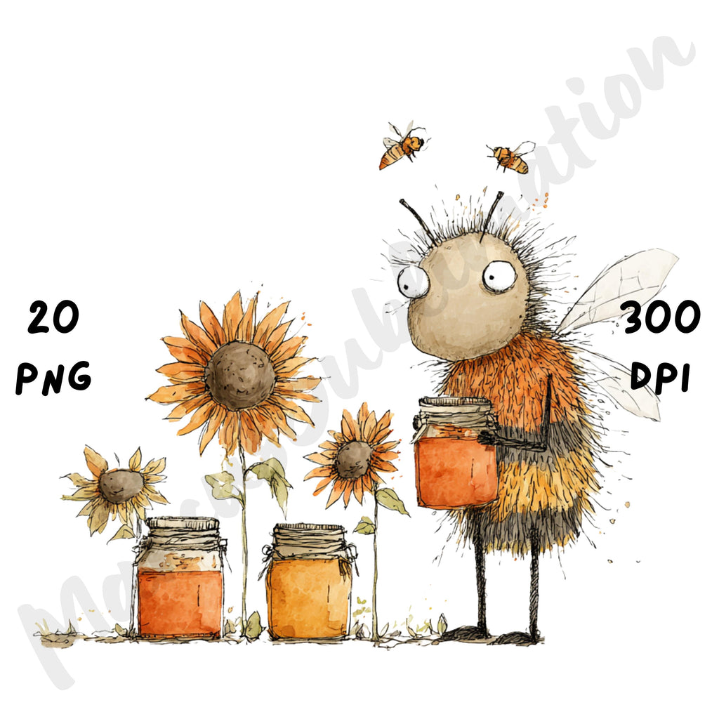 Fall Insects Whimsical Clipart Bundle