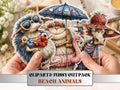 Beach Animals Fussy Cuts & Clipart, Whimsical Beach Animal Cut Outs, Summer Ephemera, Junk Journal Scrapbook Kit, Quirky Paper Craft