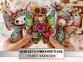 Fairy Animals Fussy Cuts & Clipart, Whimsical Fantasy Animal Cut Outs, Fairy Ephemera, Quirky Journal Scrapbook Kit, Magical Paper Craft