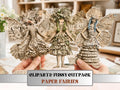 Paper Fairy Fussy Cuts & Clipart, Printable Whimsical Cut Outs, Fairies Ephemera, Junk Journal Scrapbook Kit, Fantasy Paper Craft
