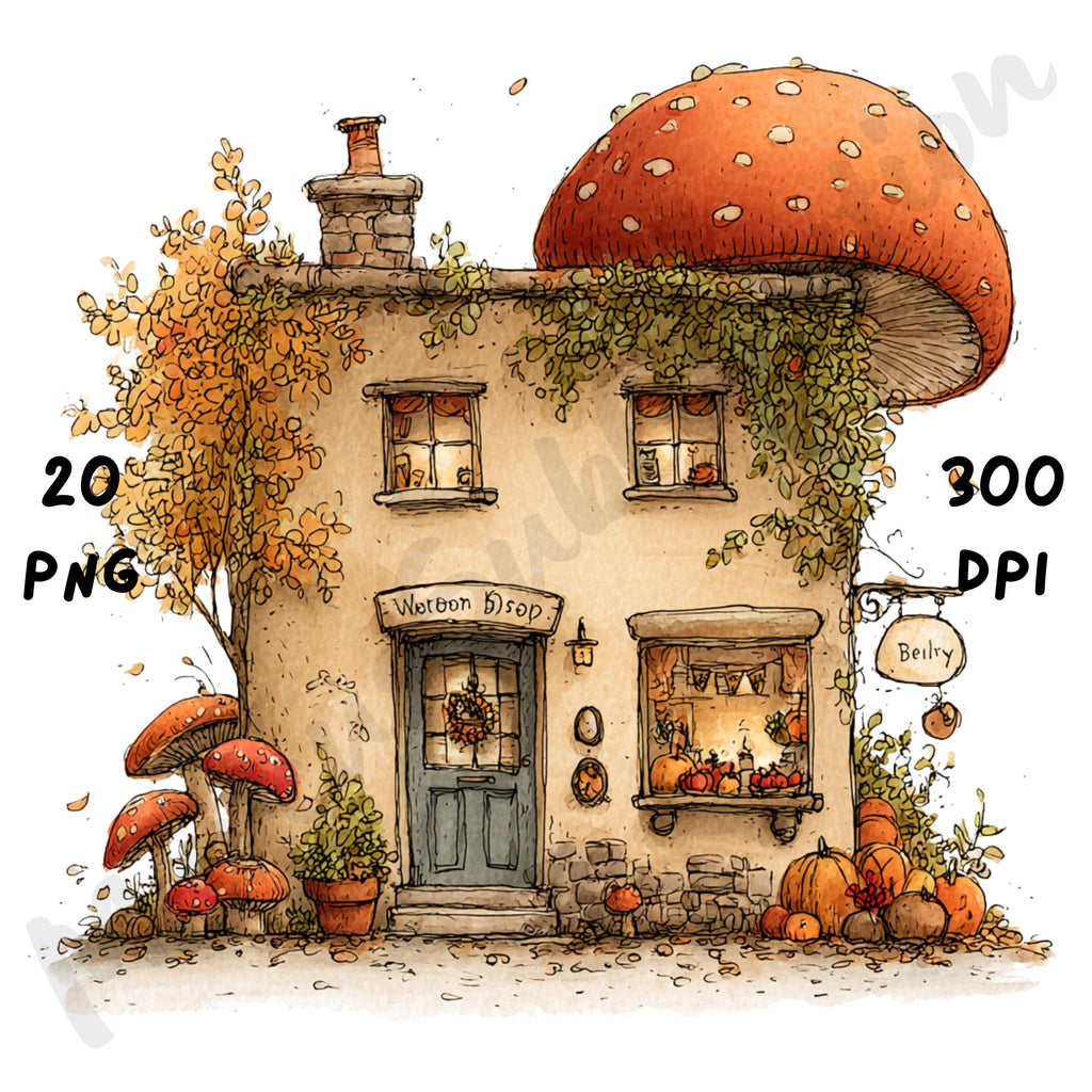 Fall Bakery Whimsical Clipart Bundle