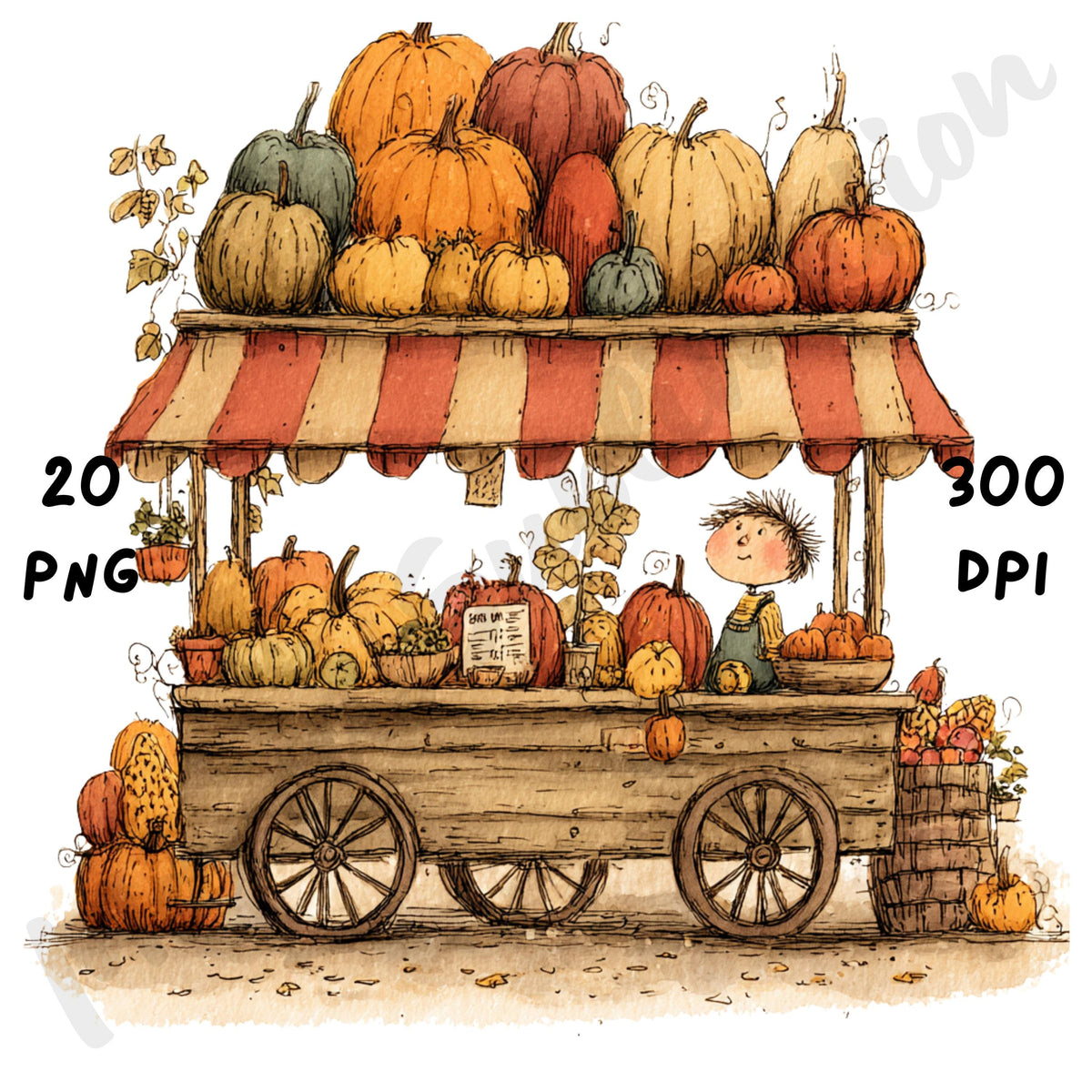 Fall Bakery Whimsical Clipart Bundle