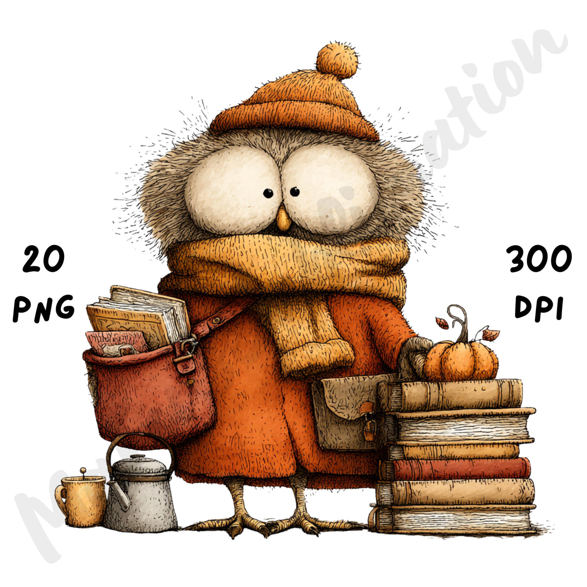 Fall Animals Whimsical Clipart Bundle