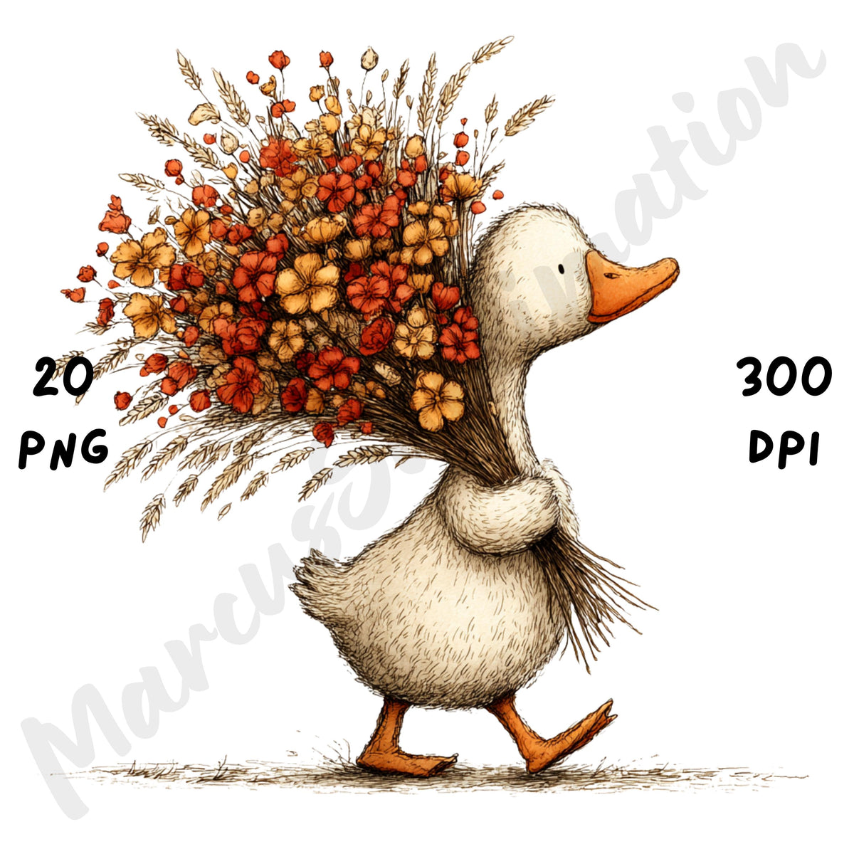 Fall Animals Whimsical Clipart Bundle