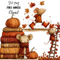 Fall Mouse Whimsical Clipart Bundle