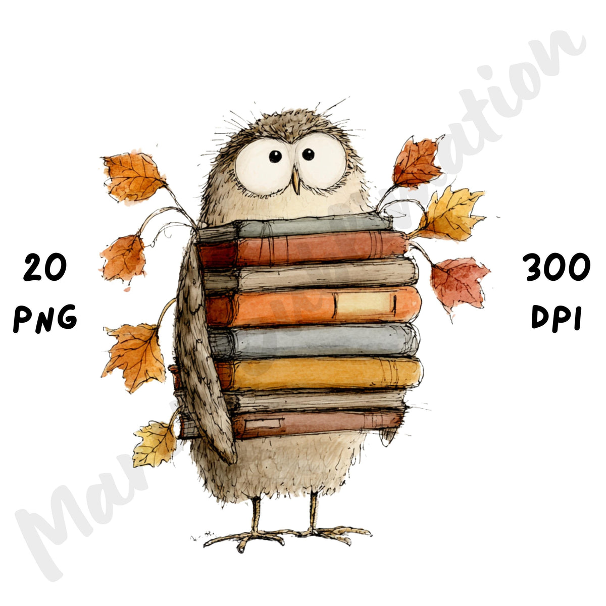 Fall Birds Whimsical Clipart Bundle