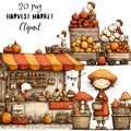 Fall Harvest Market Whimsical Clipart Bundle
