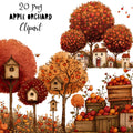 Fall Apple Orchard Whimsical Clipart Bundle