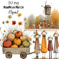 Fall Pumpkin Patch Whimsical Clipart Bundle