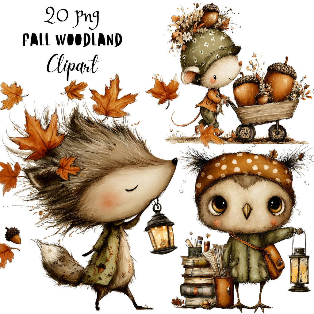 Whimsical Fall Woodland Clipart