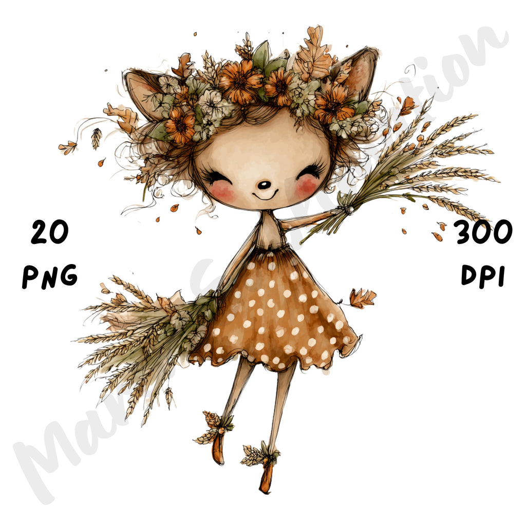 Whimsical Fall Woodland Clipart