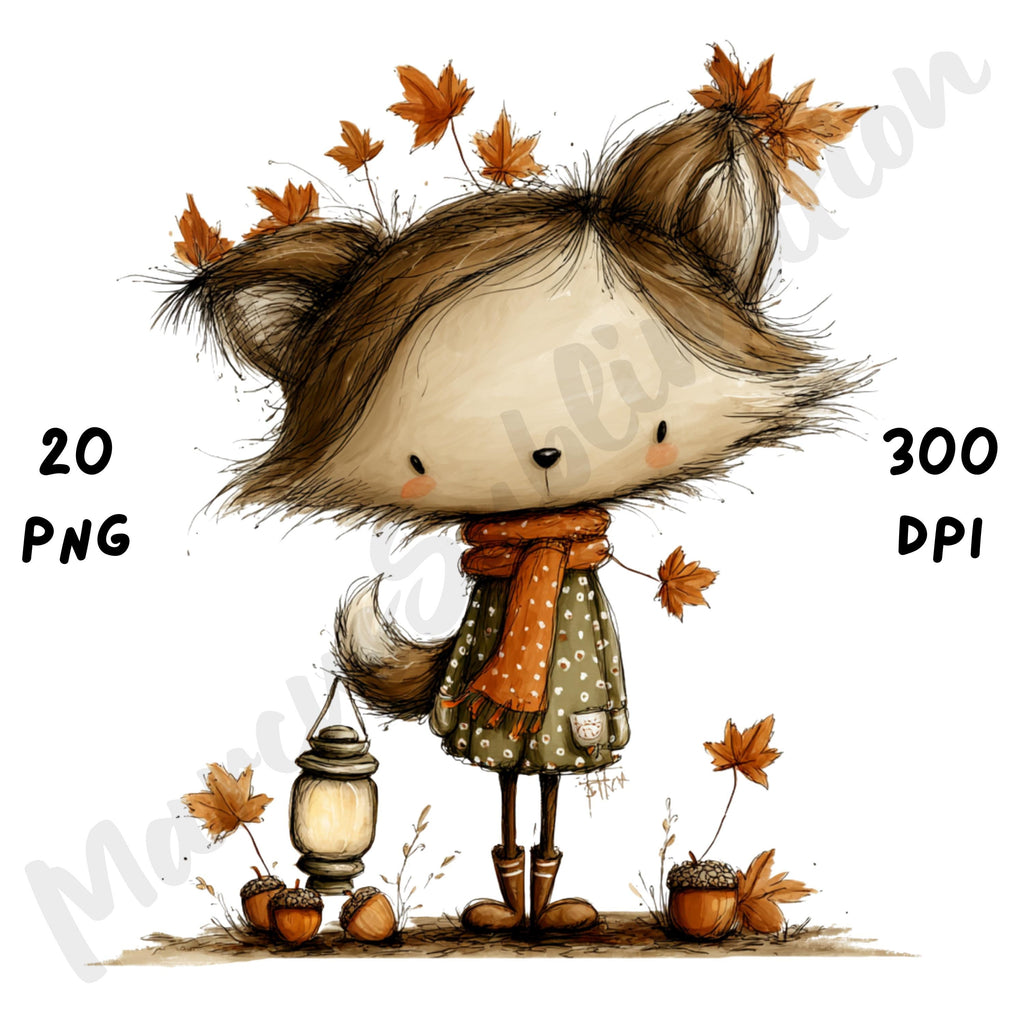 Whimsical Fall Woodland Clipart