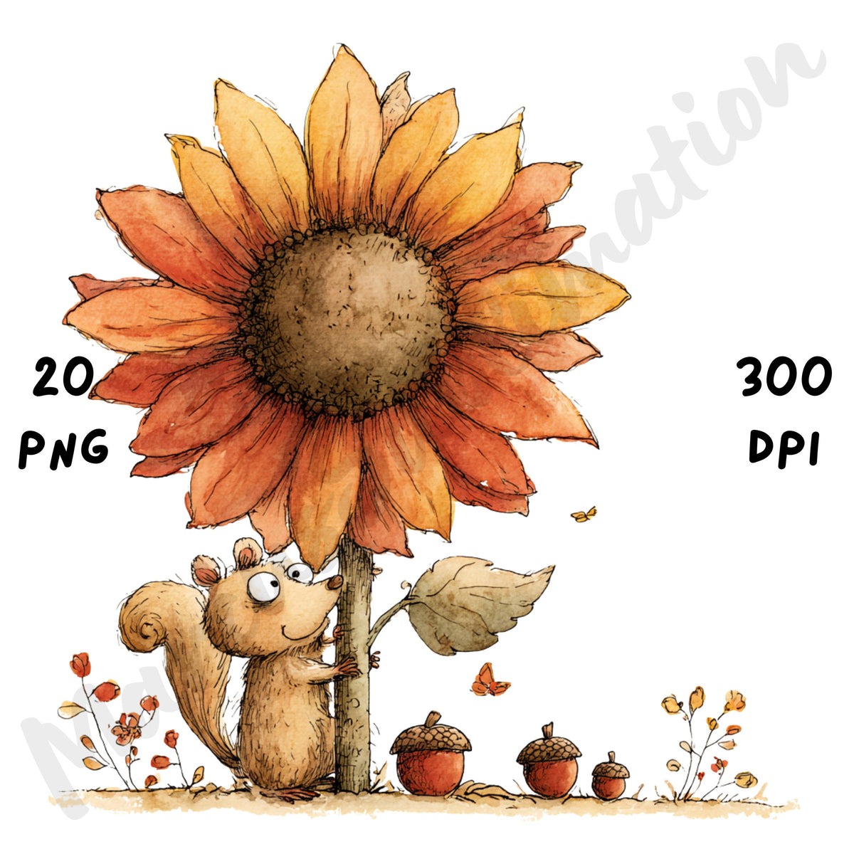 Whimsical Fall Peeking Animals Clipart