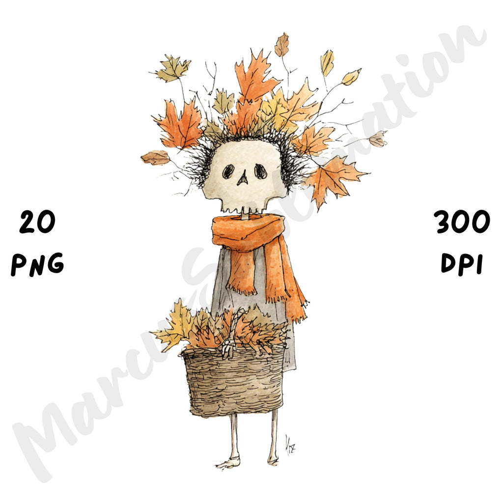 Whimsical Spooky Fall Clipart