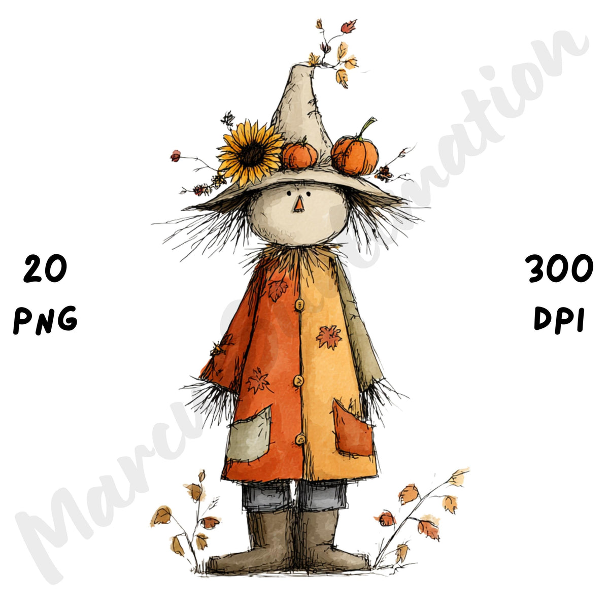 Whimsical Spooky Fall Clipart