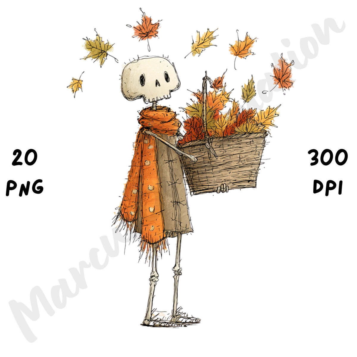 Whimsical Spooky Fall Clipart